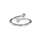 SKU: 0082 (10K) Open Wrap Diamond Ring in Rose Gold.