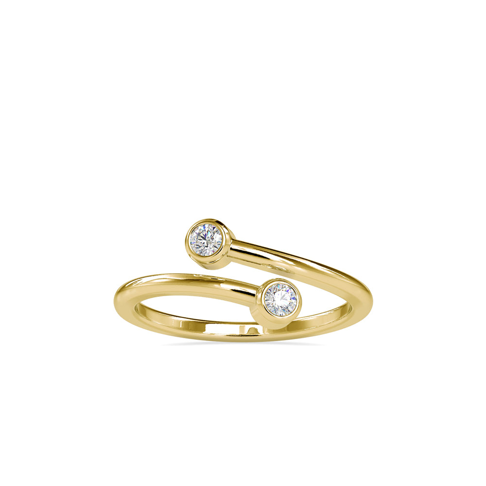 SKU: 0082 (22K) Open Wrap Diamond Ring in Rose Gold.