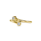 SKU: 0082 (10K) Open Wrap Diamond Ring in Rose Gold.