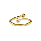 SKU: 0082 (10K) Open Wrap Diamond Ring in Rose Gold.