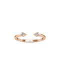 SKU: 0083 (10K) Dual stone Horseshoe Ring In Rose Gold.