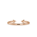 SKU: 0083 (18K) Dual stone Horseshoe Ring In Rose Gold.
