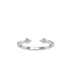 SKU: 0083 (18K) Dual stone Horseshoe Ring In Rose Gold.
