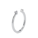 SKU: 0083 (18K) Dual stone Horseshoe Ring In Rose Gold.