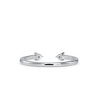 SKU: 0083 (14K) Dual stone Horseshoe Ring In Rose Gold.