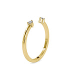 SKU: 0083 (18K) Dual stone Horseshoe Ring In Rose Gold.