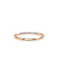 SKU: 0084 (10K) Dainty Diamond Bead-setting Wedding Band in Rose Gold.