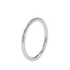 SKU: 0084 (22K) Dainty Diamond Bead-setting Wedding Band in Rose Gold.