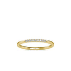 SKU: 0084 (18K) Dainty Diamond Bead-setting Wedding Band in Rose Gold.