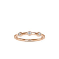 SKU: 0085 (18K) Minimalist Three-stone Ring in Rose Gold.