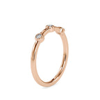 SKU: 0085 (14K) Minimalist Three-stone Ring in Rose Gold.