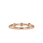 SKU: 0085 (22K) Minimalist Three-stone Ring in Rose Gold.