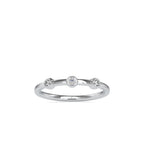 SKU: 0085 (14K) Minimalist Three-stone Ring in Rose Gold.