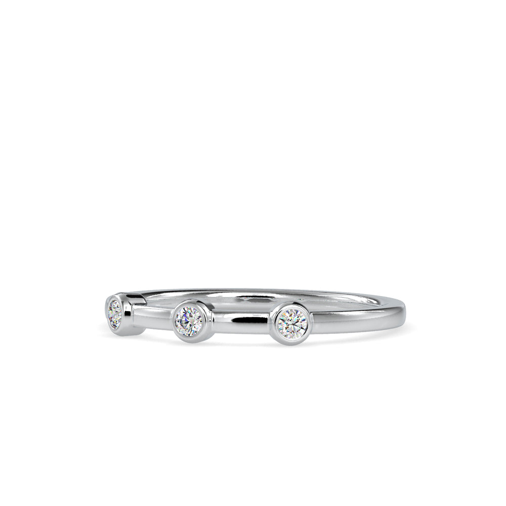 SKU: 0085 (22K) Minimalist Three-stone Ring in Rose Gold.