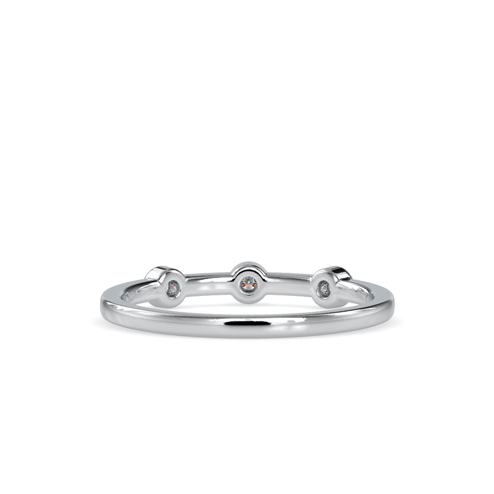 SKU: 0085 (10K) Minimalist Three-stone Ring in Rose Gold.