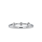 SKU: 0085 (14K) Minimalist Three-stone Ring in Rose Gold.