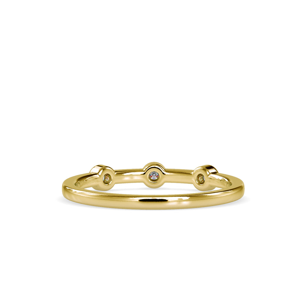 SKU: 0085 (14K) Minimalist Three-stone Ring in Rose Gold.