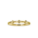 SKU: 0085 (14K) Minimalist Three-stone Ring in Rose Gold.