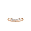 SKU: 0086 (14K) The Chevron Band in Rose Gold.