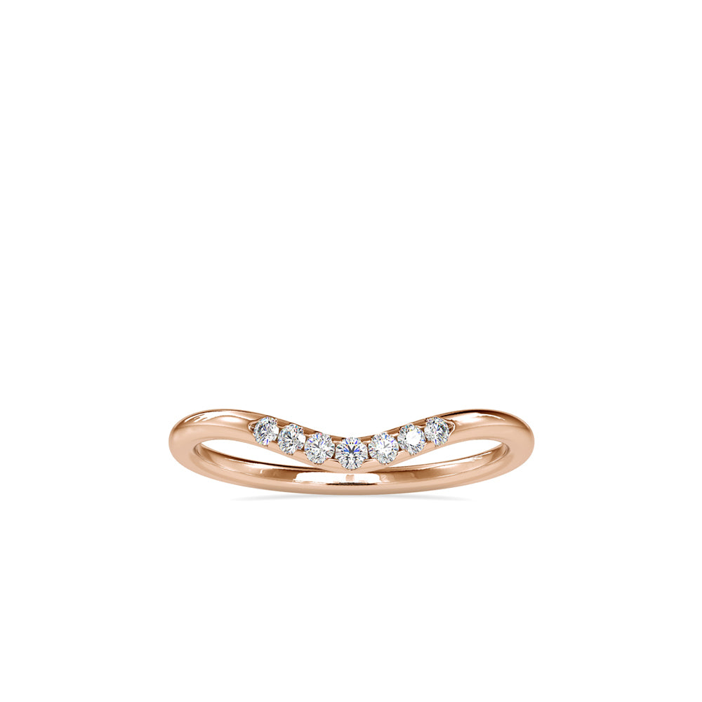 SKU: 0086 (10K) The Chevron Band in Rose Gold.