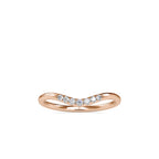 SKU: 0086 (18K) The Chevron Band in Rose Gold.