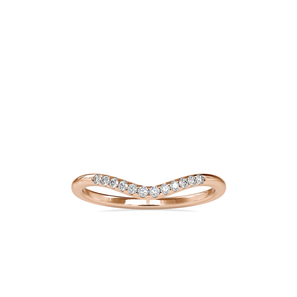 SKU: 0087 (14K) The Chevron Band in Rose Gold.