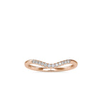 SKU: 0087 (10K) The Chevron Band in Rose Gold.