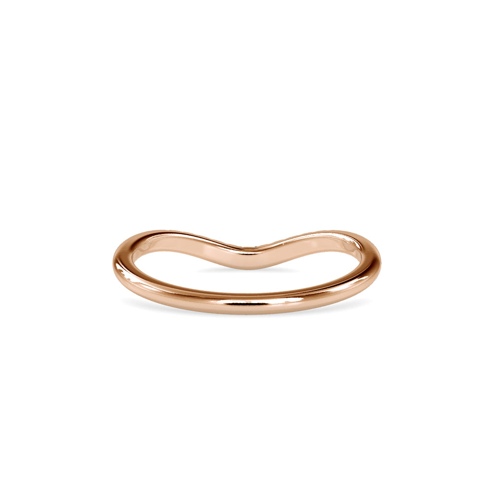 SKU: 0087 (10K) The Chevron Band in Rose Gold.