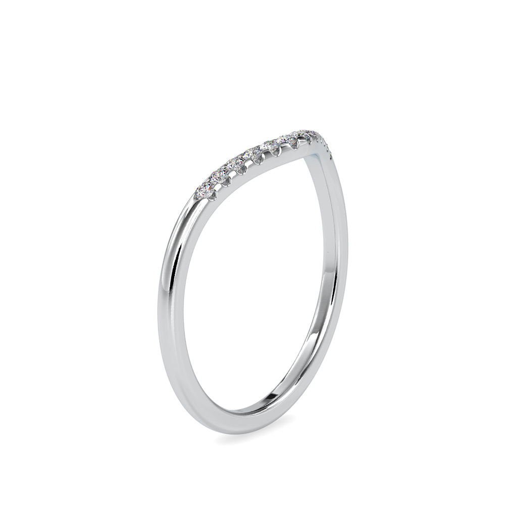 SKU: 0087 (14K) The Chevron Band in Rose Gold.