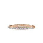 SKU: 0088 (18K) Petite Diamond Wedding Band in Rose Gold.