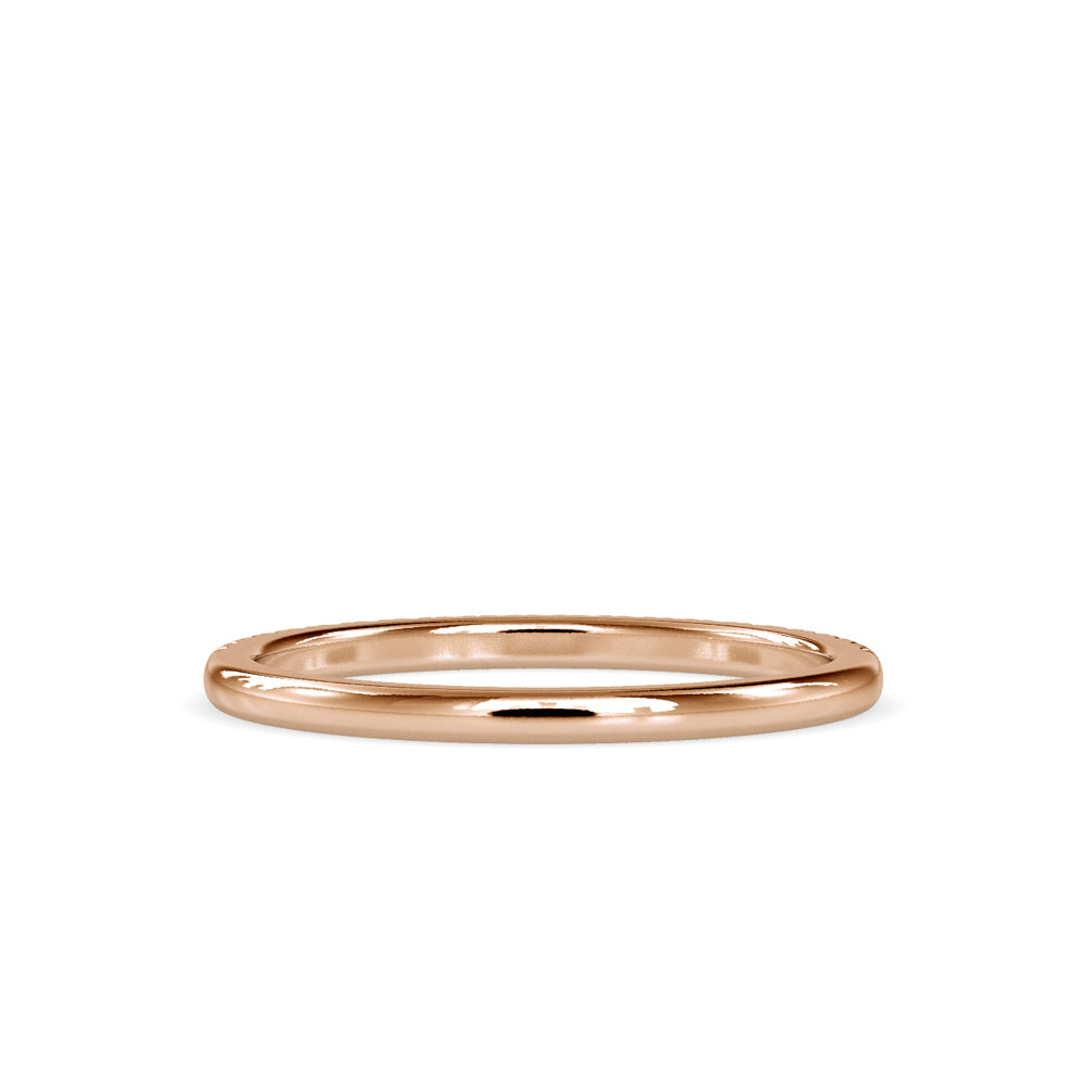 SKU: 0088 (18K) Petite Diamond Wedding Band in Rose Gold.