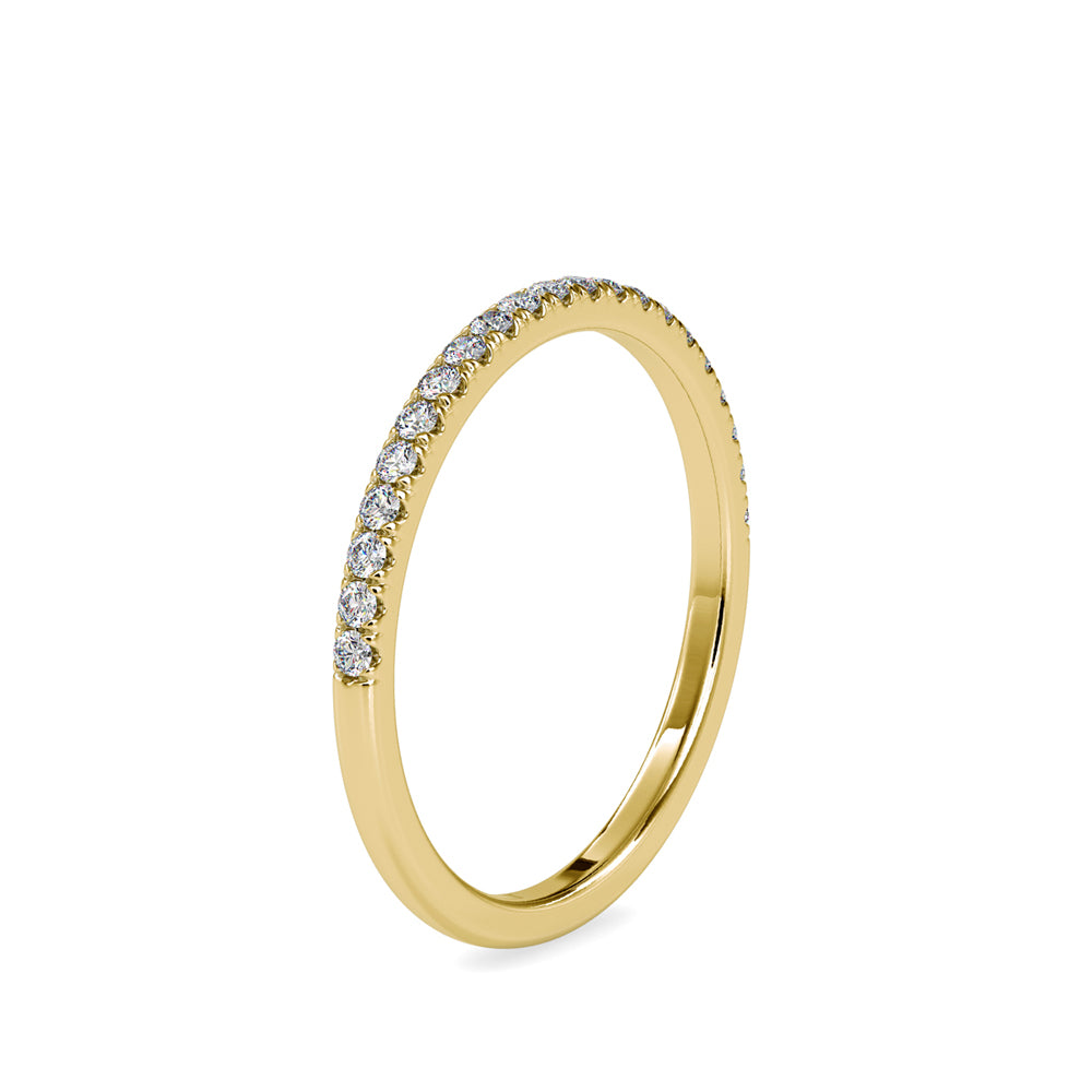 SKU: 0088 (22K) Petite Diamond Wedding Band in Rose Gold.