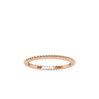 SKU: 0089 (10K) Petite Rope Ring in Rose Gold.