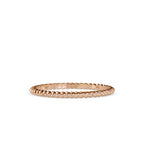 SKU: 0089 (10K) Petite Rope Ring in Rose Gold.