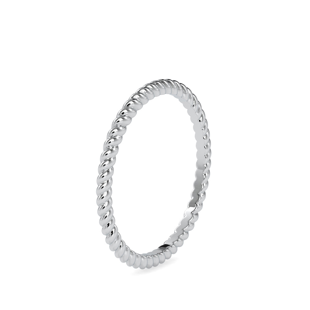 SKU: 0089 (18K) Petite Rope Ring in Rose Gold.