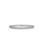 SKU: 0089 (18K) Petite Rope Ring in Rose Gold.