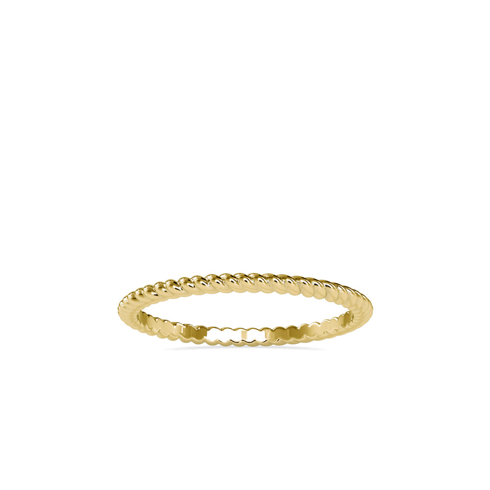 SKU: 0089 (10K) Petite Rope Ring in Rose Gold.