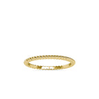 SKU: 0089 (14K) Petite Rope Ring in Rose Gold.