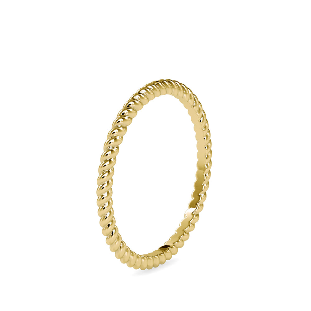 SKU: 0089 (10K) Petite Rope Ring in Rose Gold.