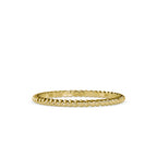 SKU: 0089 (18K) Petite Rope Ring in Rose Gold.