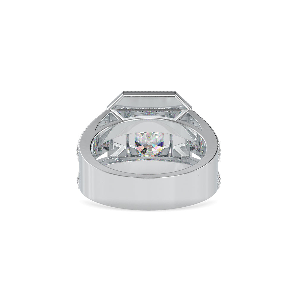 SKU: 0091 (10K) Cushion Halo Triple Split Shank Engagment Ring in Rose Gold.