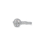 SKU: 0092 (14K) Elongated Cushion Bezel Solitaire Engagment Ring in Rose Gold.