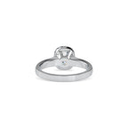 SKU: 0092 (18K) Elongated Cushion Bezel Solitaire Engagment Ring in Rose Gold.