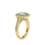 SKU: 0094 (22K) Vintage-Inspired Cushion Halo Engagment Ring in Rose Gold.