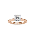 SKU: 0095 (22K) Two-Tone Solitaire Ring in Rose Gold.