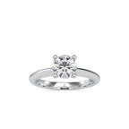 SKU: 0095 (18K) Two-Tone Solitaire Ring in Rose Gold.