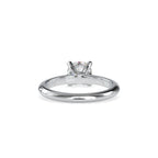 SKU: 0095 (14K) Two-Tone Solitaire Ring in Rose Gold.