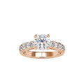 SKU: 0096 (22K) Fancy Solitaire Engagment Ring in Rose Gold.