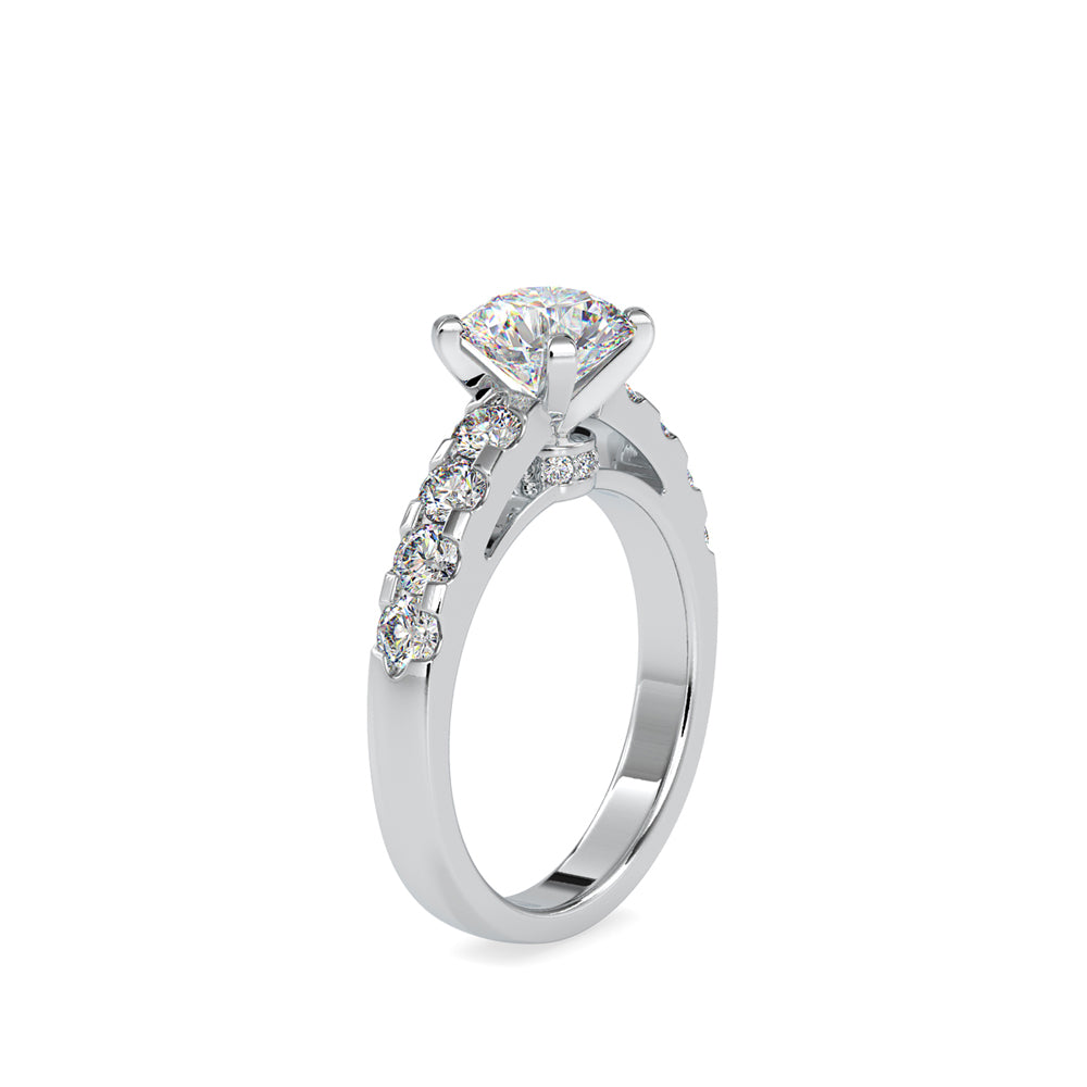 SKU: 0096 (10K) Fancy Solitaire Engagment Ring in Rose Gold.