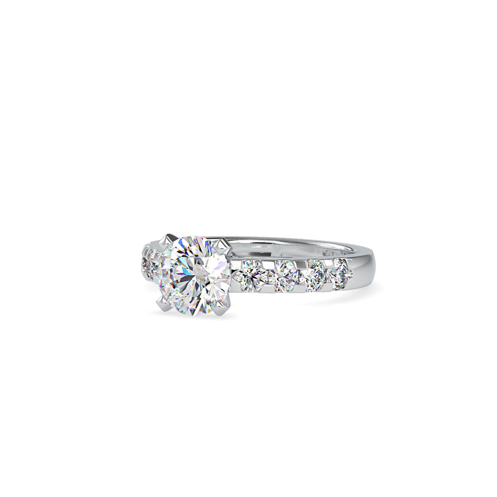 SKU: 0096 (18K) Fancy Solitaire Engagment Ring in Rose Gold.